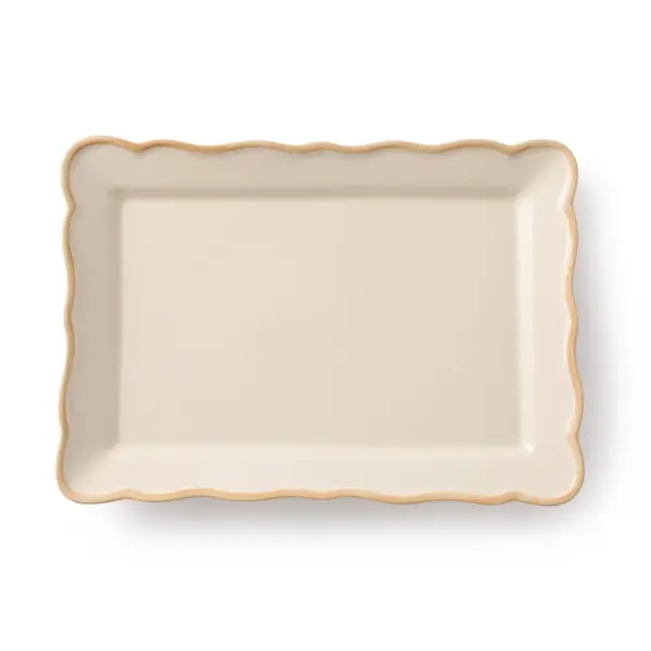 Colette Rect. Platter Beige