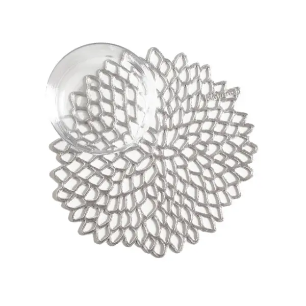Dahlia Coasters Silver - Set of 6