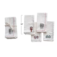 Cotton Napkins Embroidery Set of 4 - Imagen 5