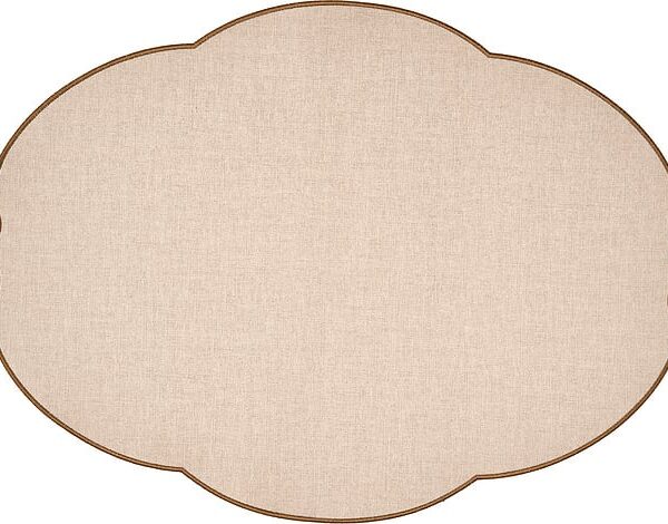 REVERSIBLE PLACEMAT FLOWERS PALE CLAE SET OF 6