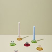 ASTRA CANDLEHOLDER SMALL PINK/ORANGE - Imagen 4