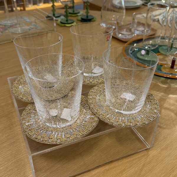 Set Tumbler Taika Sato Clear 4pc / Coaster Palisade