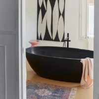 Printed Bath Mat Red/Blue Overtufted - Imagen 3