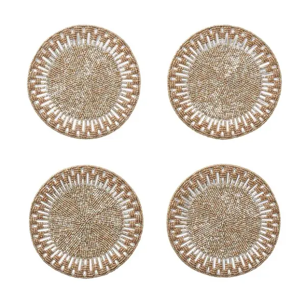 Palisade Coaster in Gold & amp; Silver, Set of 4 in a Gift Bag