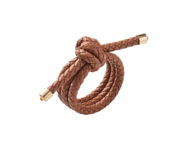 Rope Knot Napkin Ring in Brown Set of 4