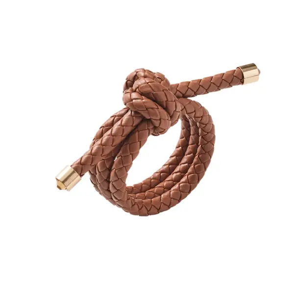 Rope Knot Napkin Ring in Brown Set of 4