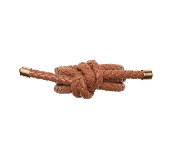Rope Knot Napkin Ring in Brown Set of 4 - Imagen 2