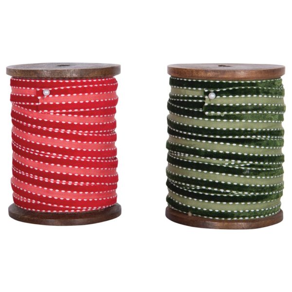 5 Yard Ribbon on Wood Spool, Red