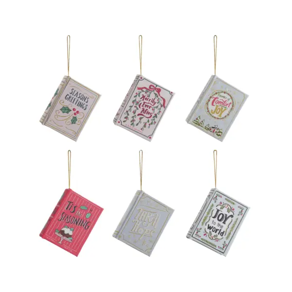 MDF & Canvas Book Ornament Seo of 2 Styles