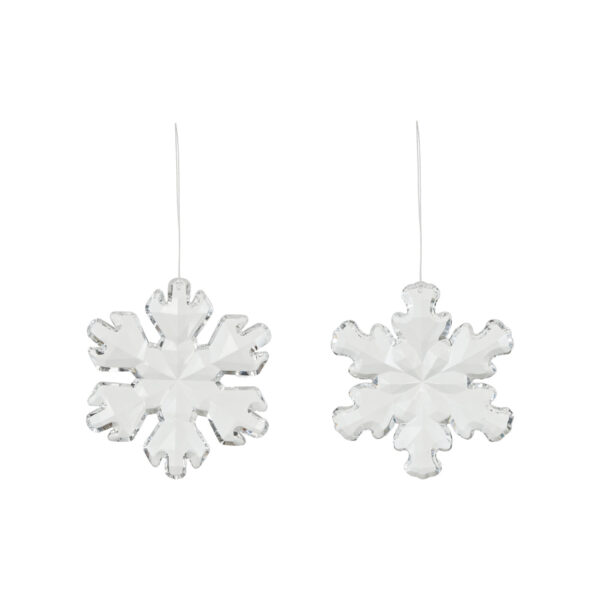 Acrylic Snowflake Ornament Set of 2 Styles
